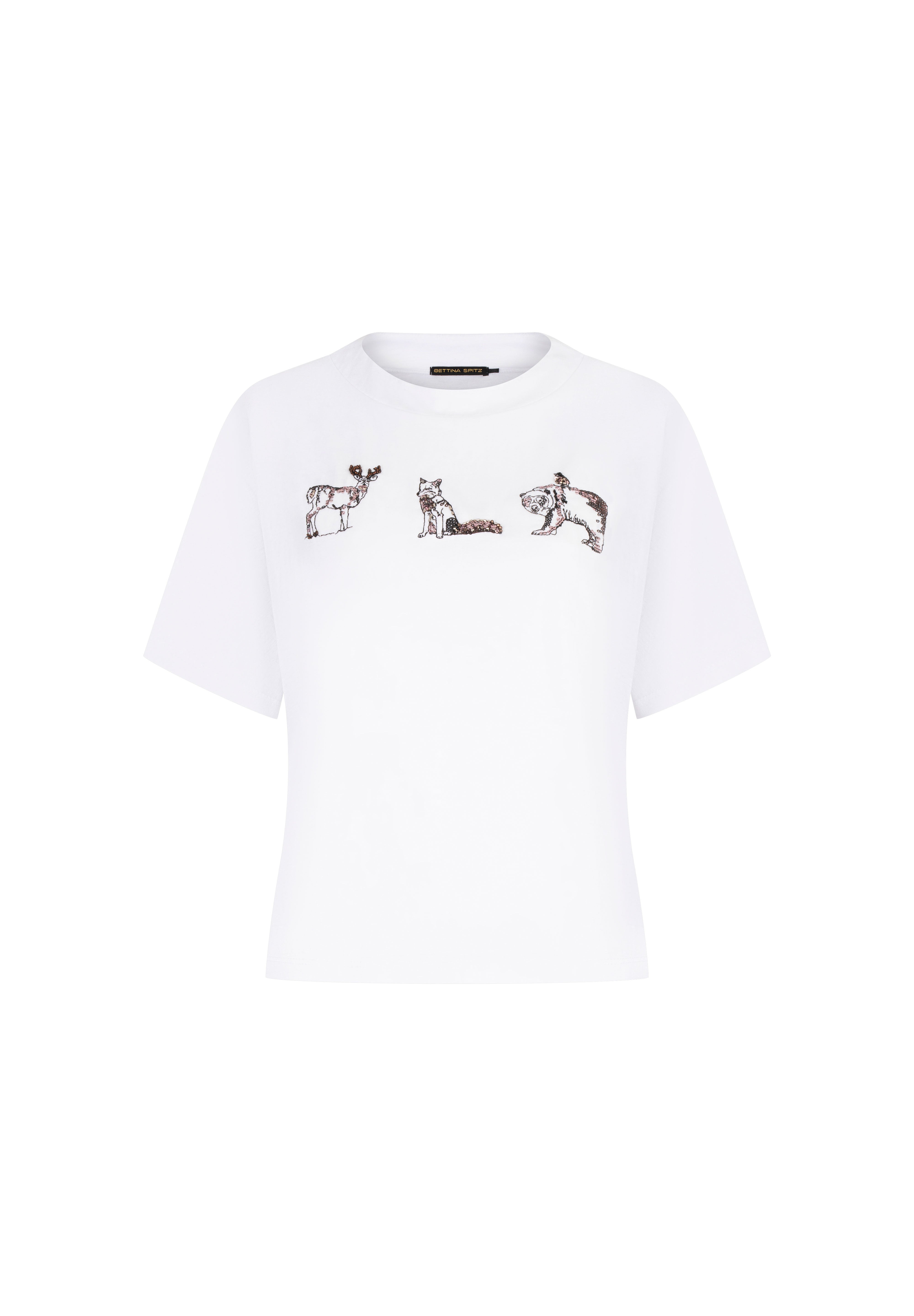 T-SHIRT OSO ANTEOJOS BLANCO