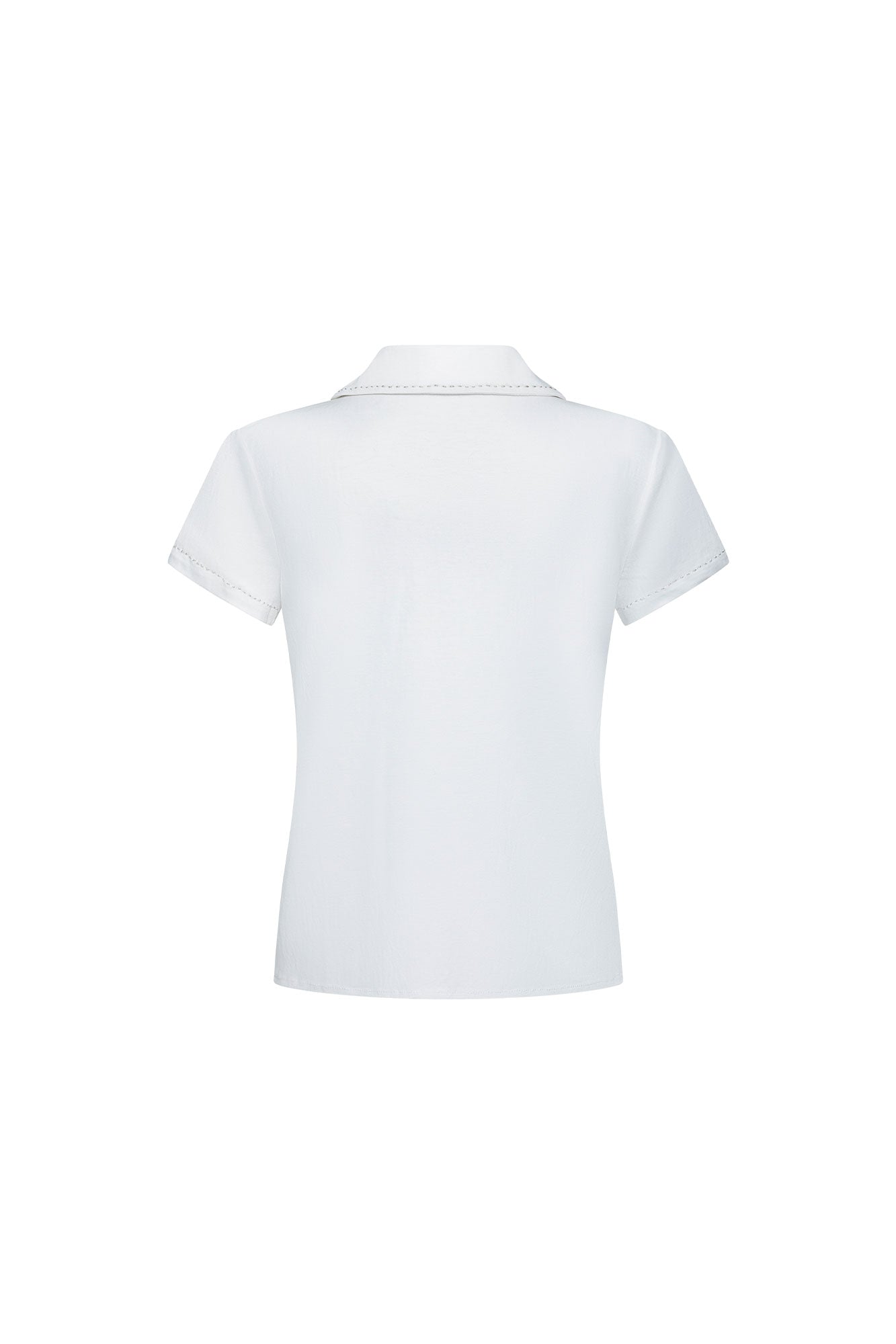 T-shirt Polo Pespunte Nácar