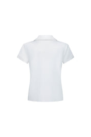 T-shirt Polo Pespunte Nácar