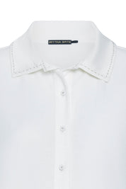 T-shirt Polo Pespunte Nácar