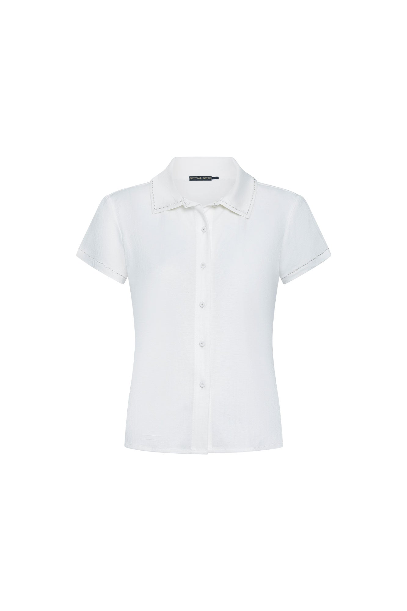 T-shirt Polo Pespunte Nácar