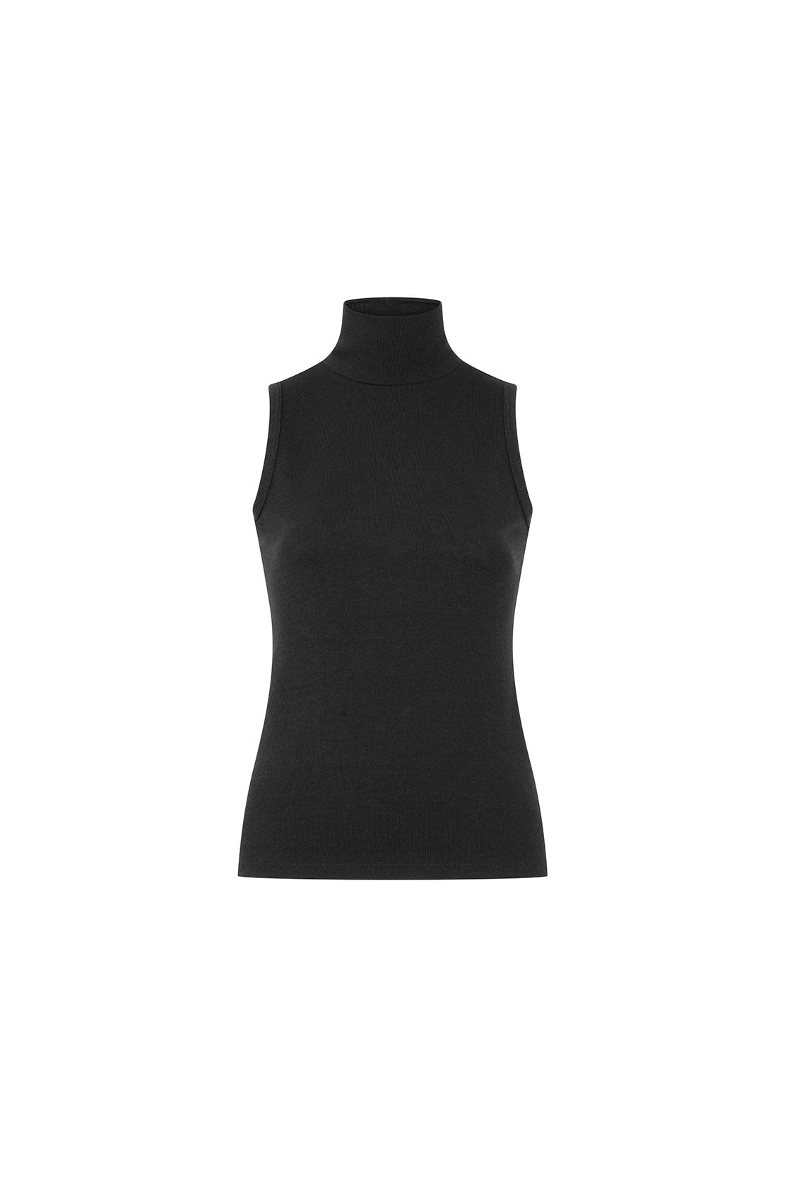 TOP CUELLO ALTO SISA NEGRO