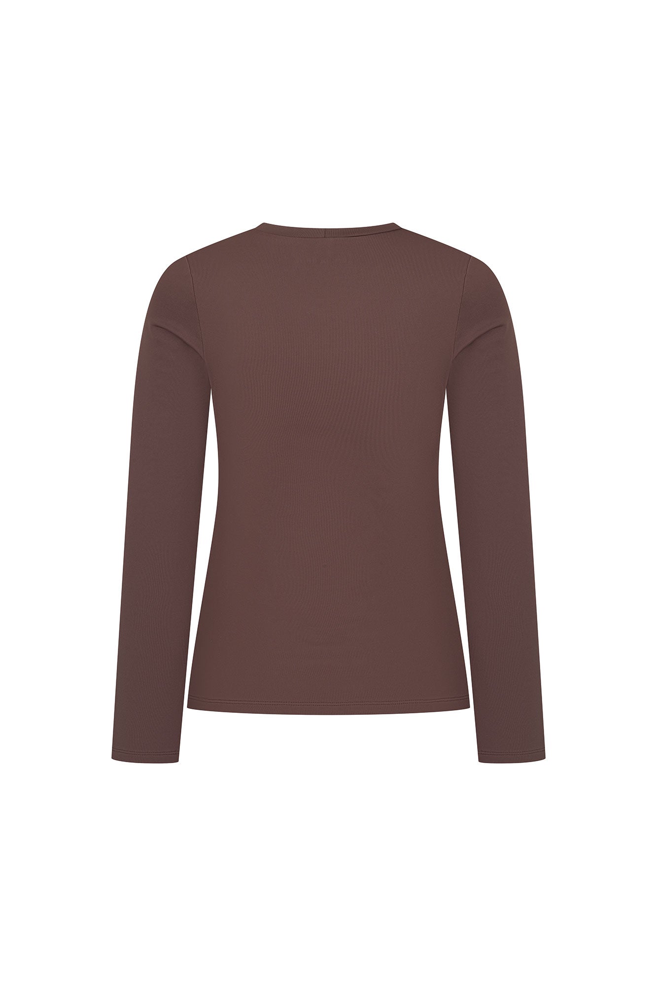 TOP CUELLO REDONDO ML CHOCOLATE