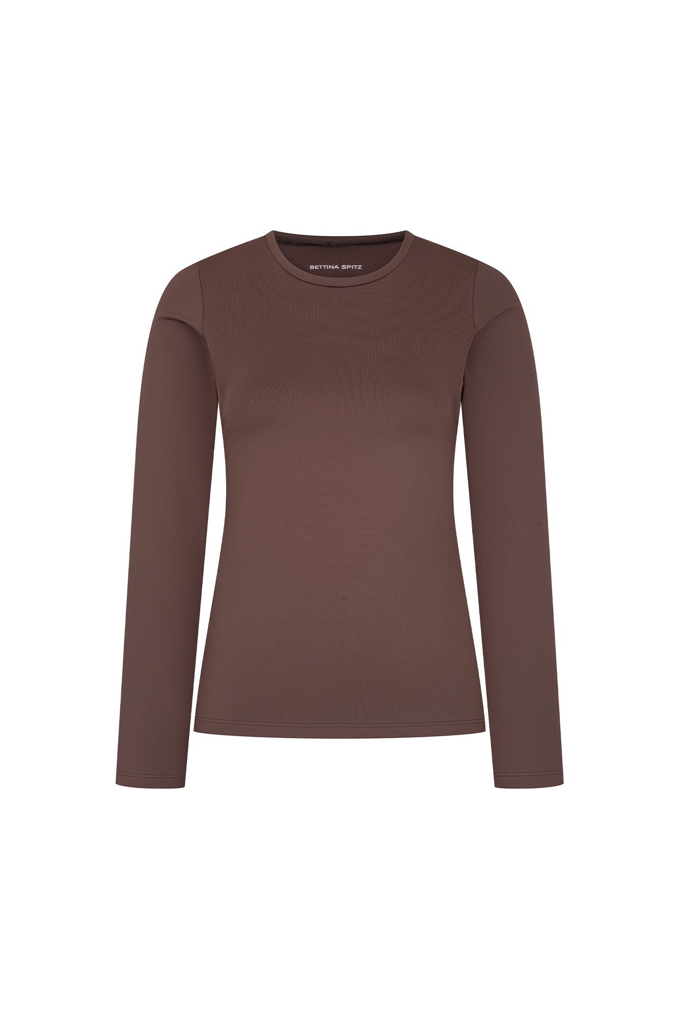 TOP CUELLO REDONDO ML CHOCOLATE