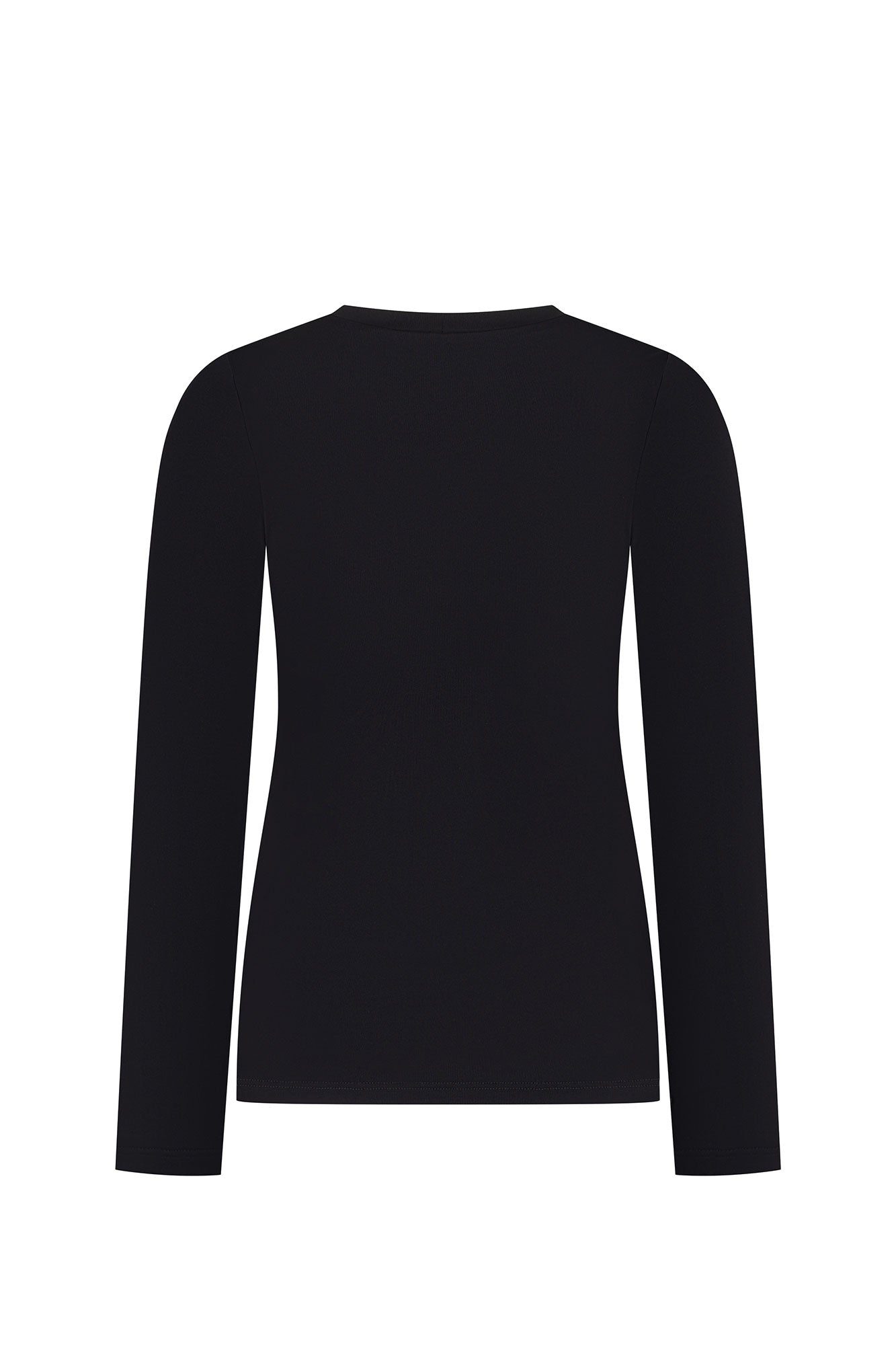 TOP CUELLO REDONDO ML NEGRO