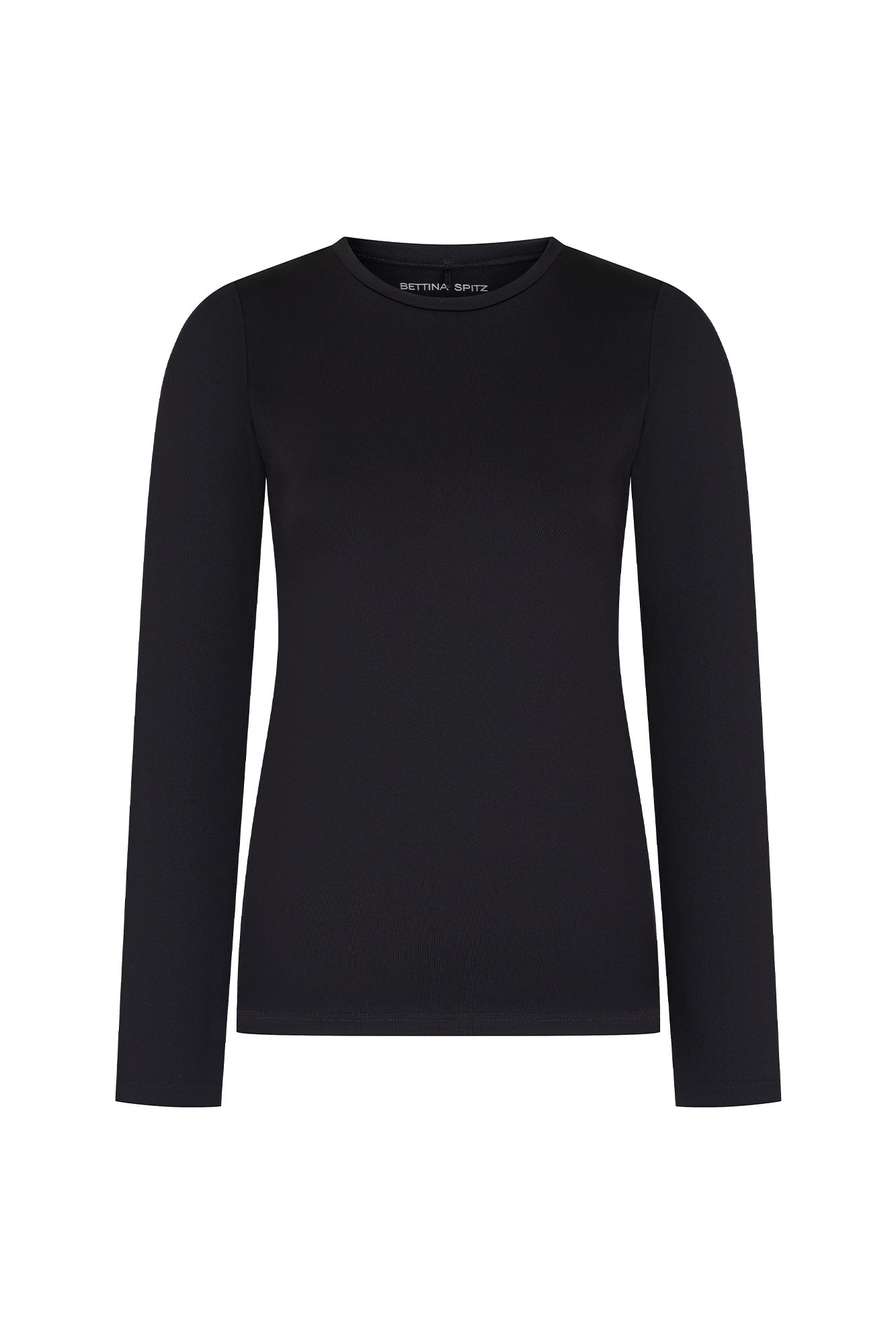 TOP CUELLO REDONDO ML NEGRO