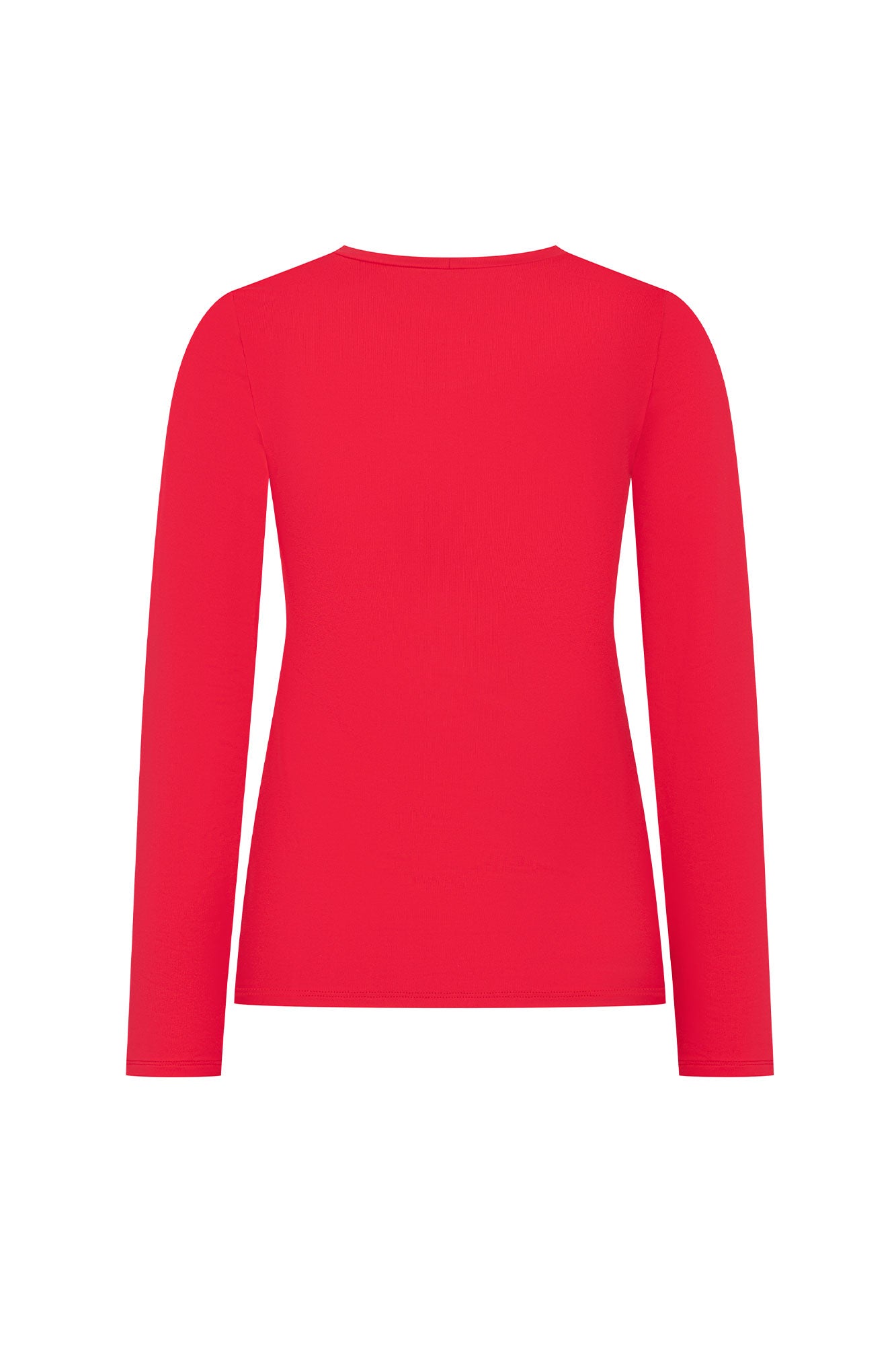 TOP CUELLO REDONDO ML ROJO
