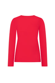 TOP CUELLO REDONDO ML ROJO