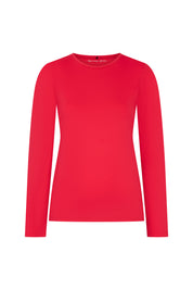 TOP CUELLO REDONDO ML ROJO