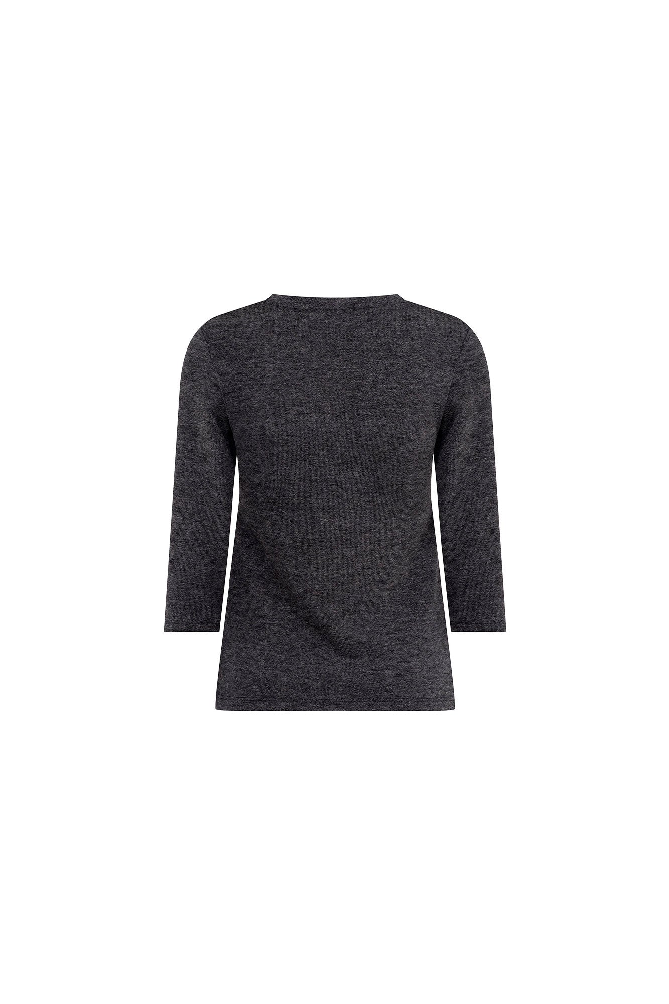 TOP CUELLO V MANGA 3/4 GRIS