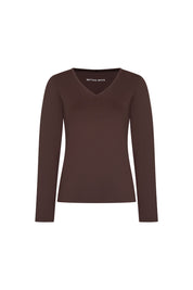 TOP CUELLO V ML CHOCOLATE