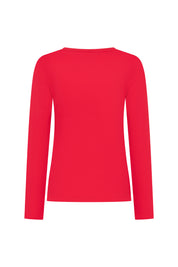 TOP CUELLO V ML ROJO