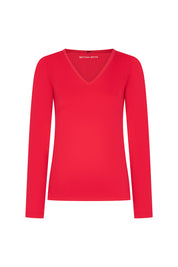 TOP CUELLO V ML ROJO