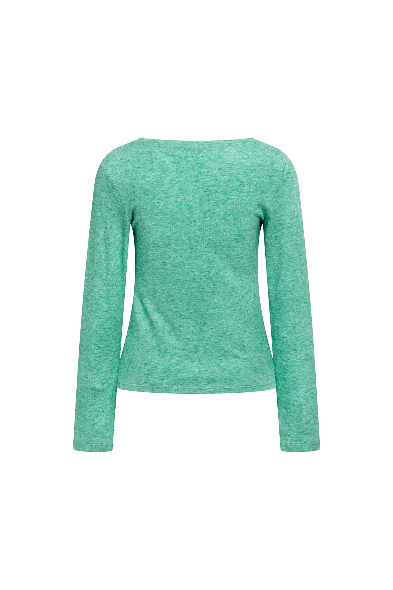 Top Cuello V Manga Larga Manzana