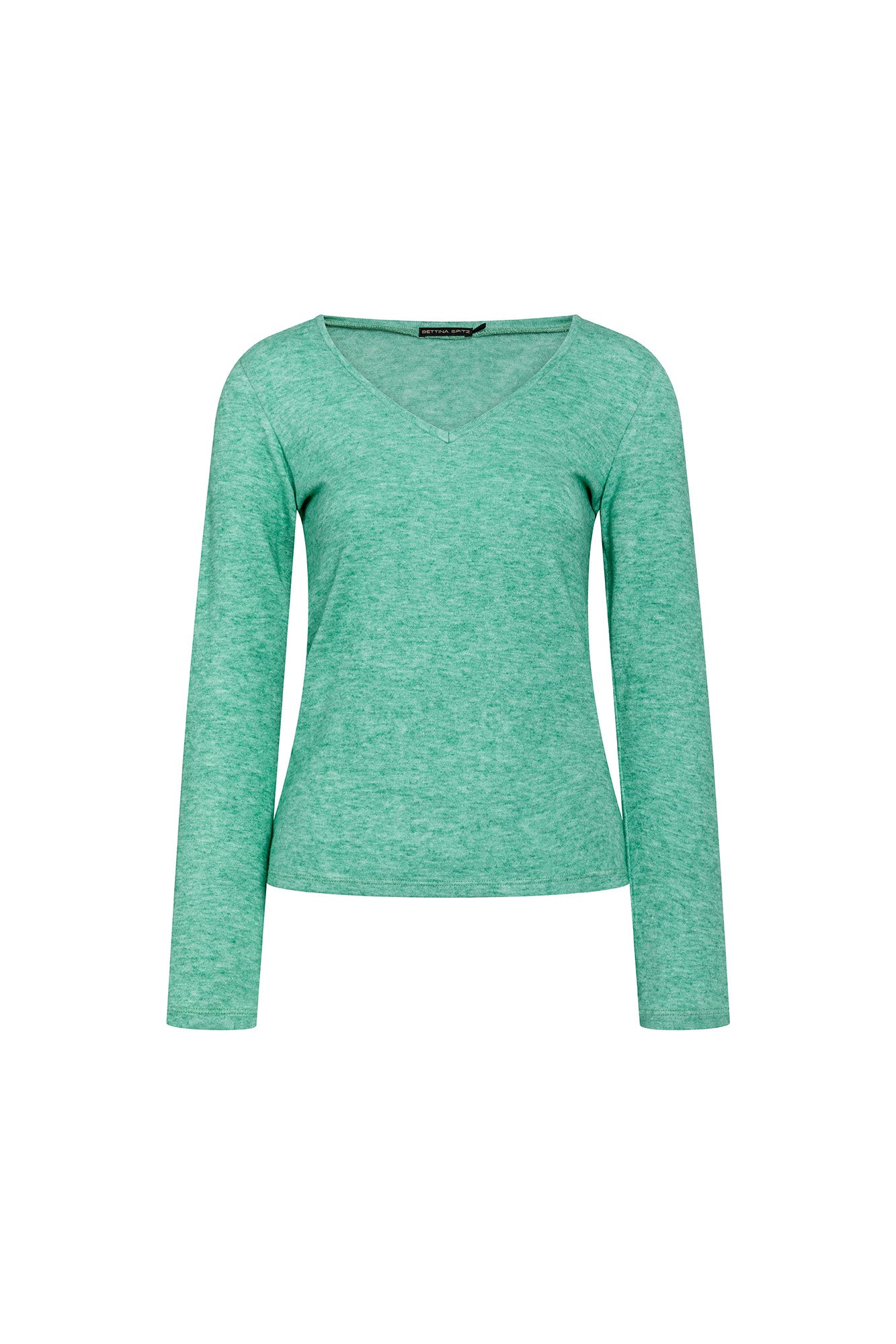 Top Cuello V Manga Larga Manzana