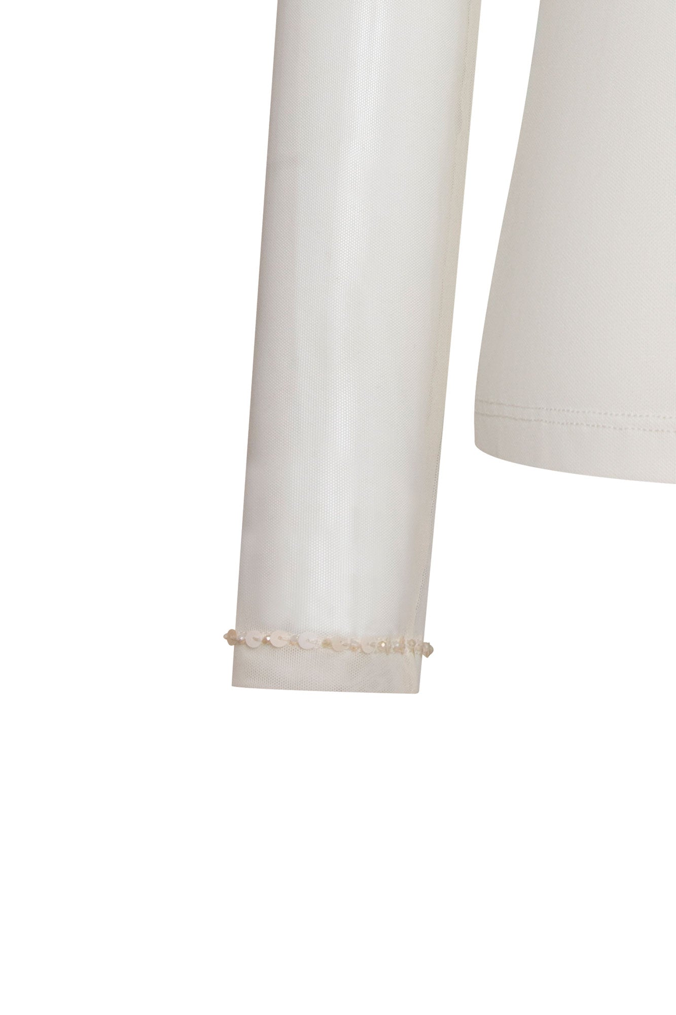 TOP MALLITA CUELLO BRILLOS IVORY