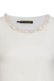 TOP MALLITA CUELLO BRILLOS IVORY