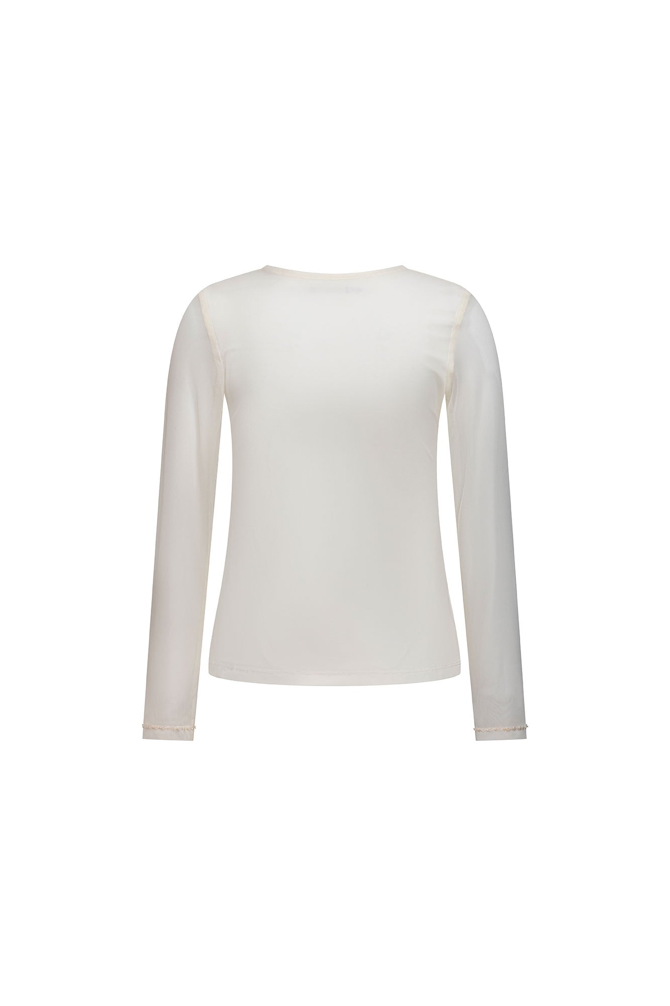 TOP MALLITA CUELLO BRILLOS IVORY