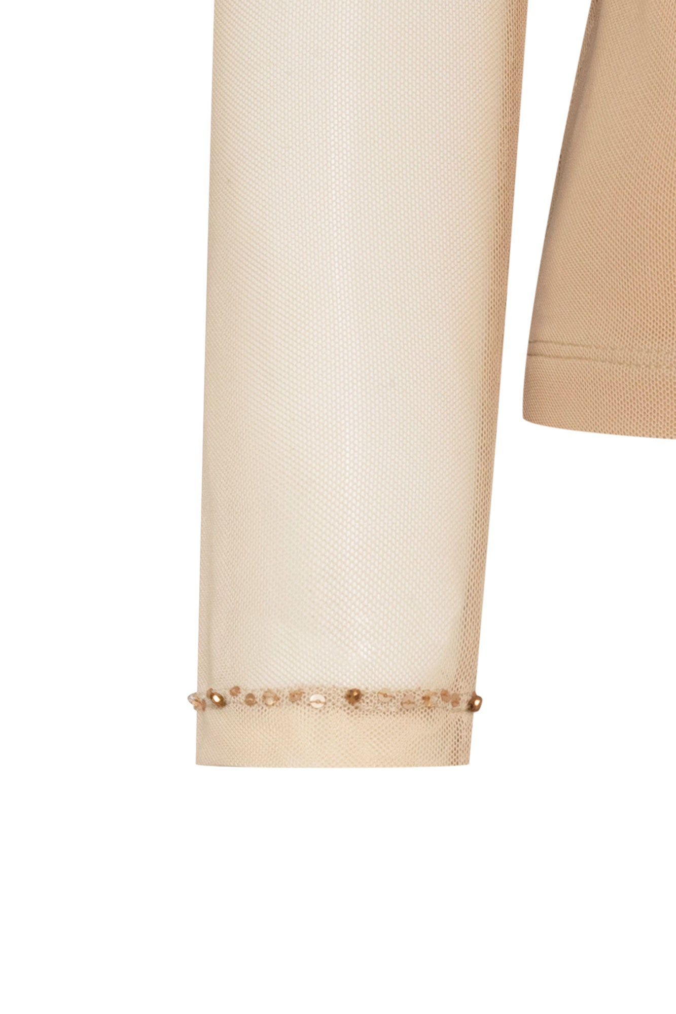 Top Mallita Cuello Brillos Arena