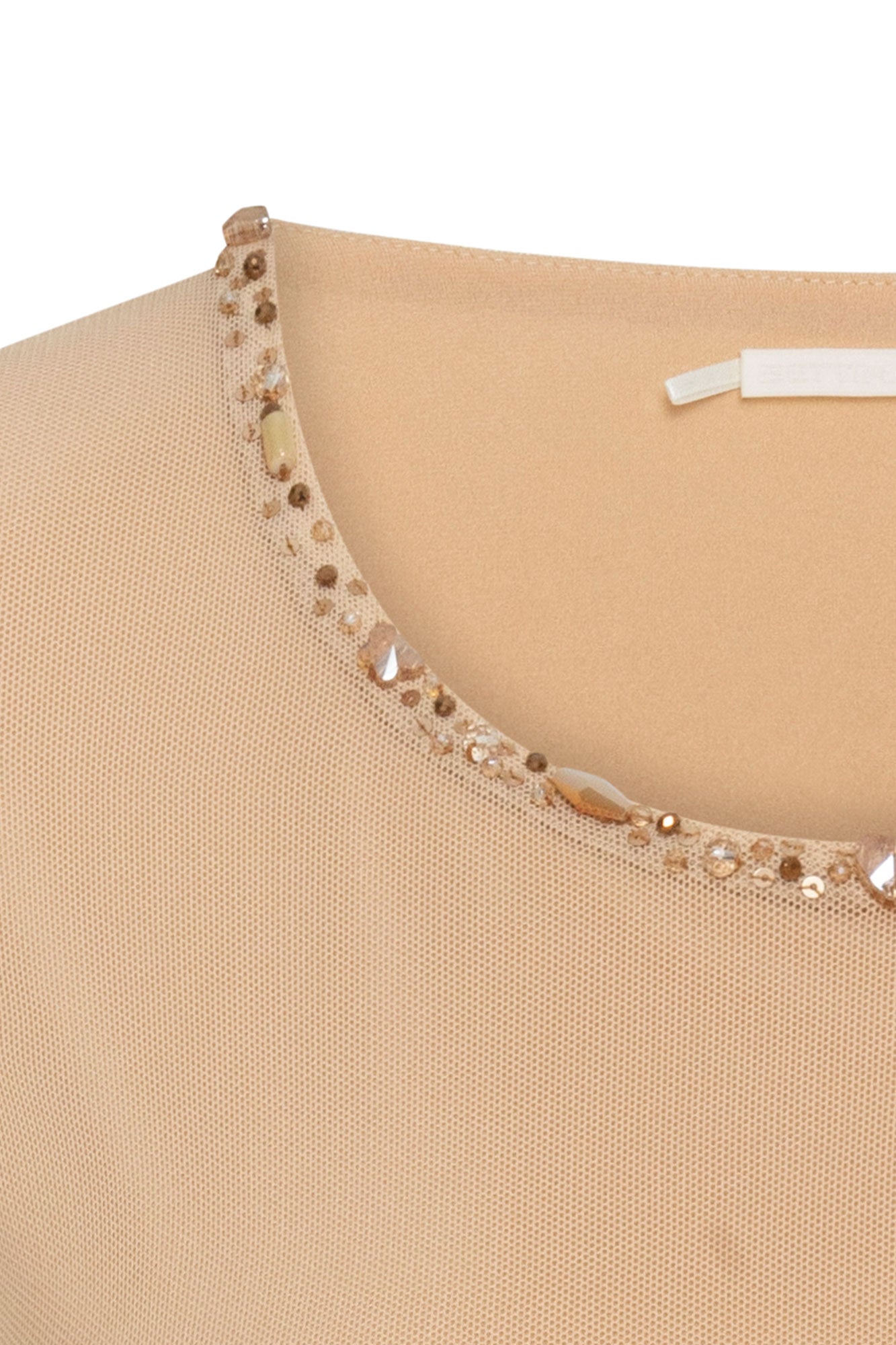 Top Mallita Cuello Brillos Arena