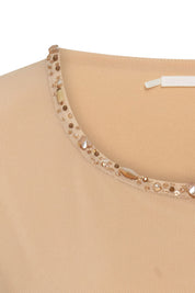 Top Mallita Cuello Brillos Arena
