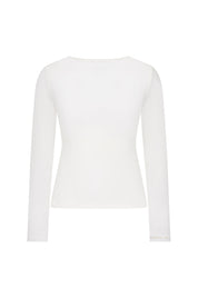 TOP MALLITA CUELLO BRILLOS IVORY