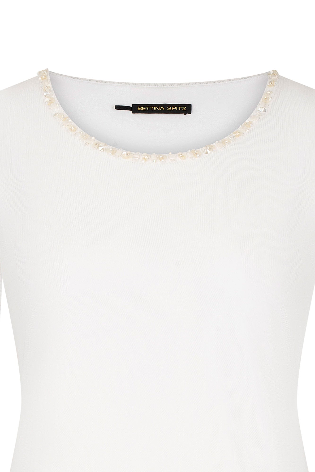 TOP MALLITA CUELLO BRILLOS IVORY