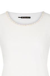 TOP MALLITA CUELLO BRILLOS IVORY