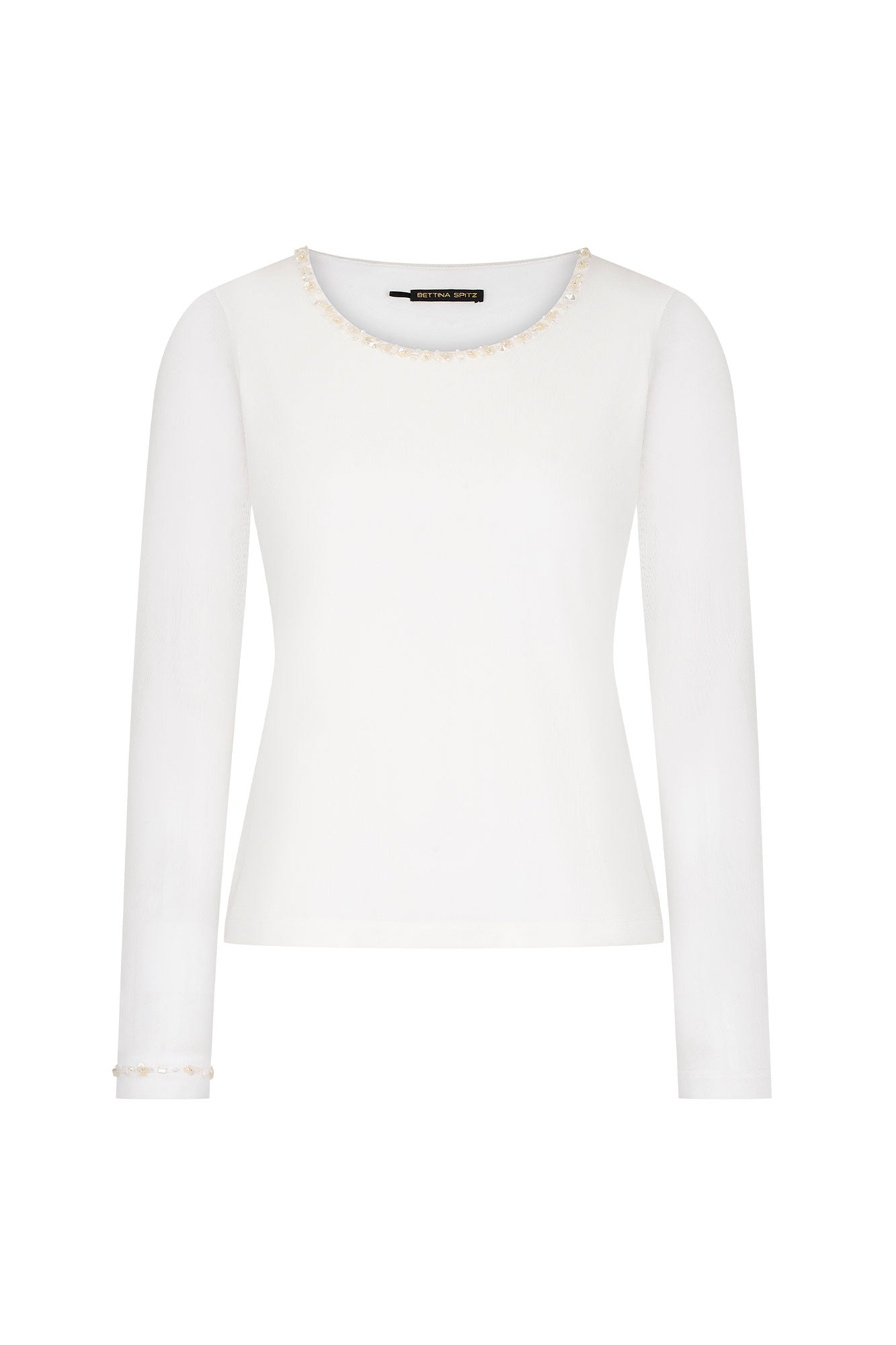 TOP MALLITA CUELLO BRILLOS IVORY