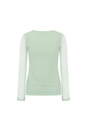 TOP MALLITA CUELLO BRILLOS MANZANA