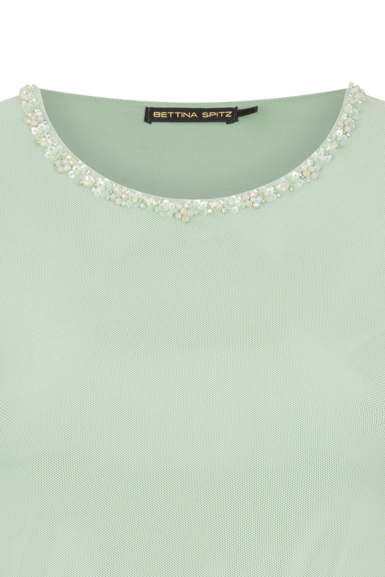 TOP MALLITA CUELLO BRILLOS MANZANA