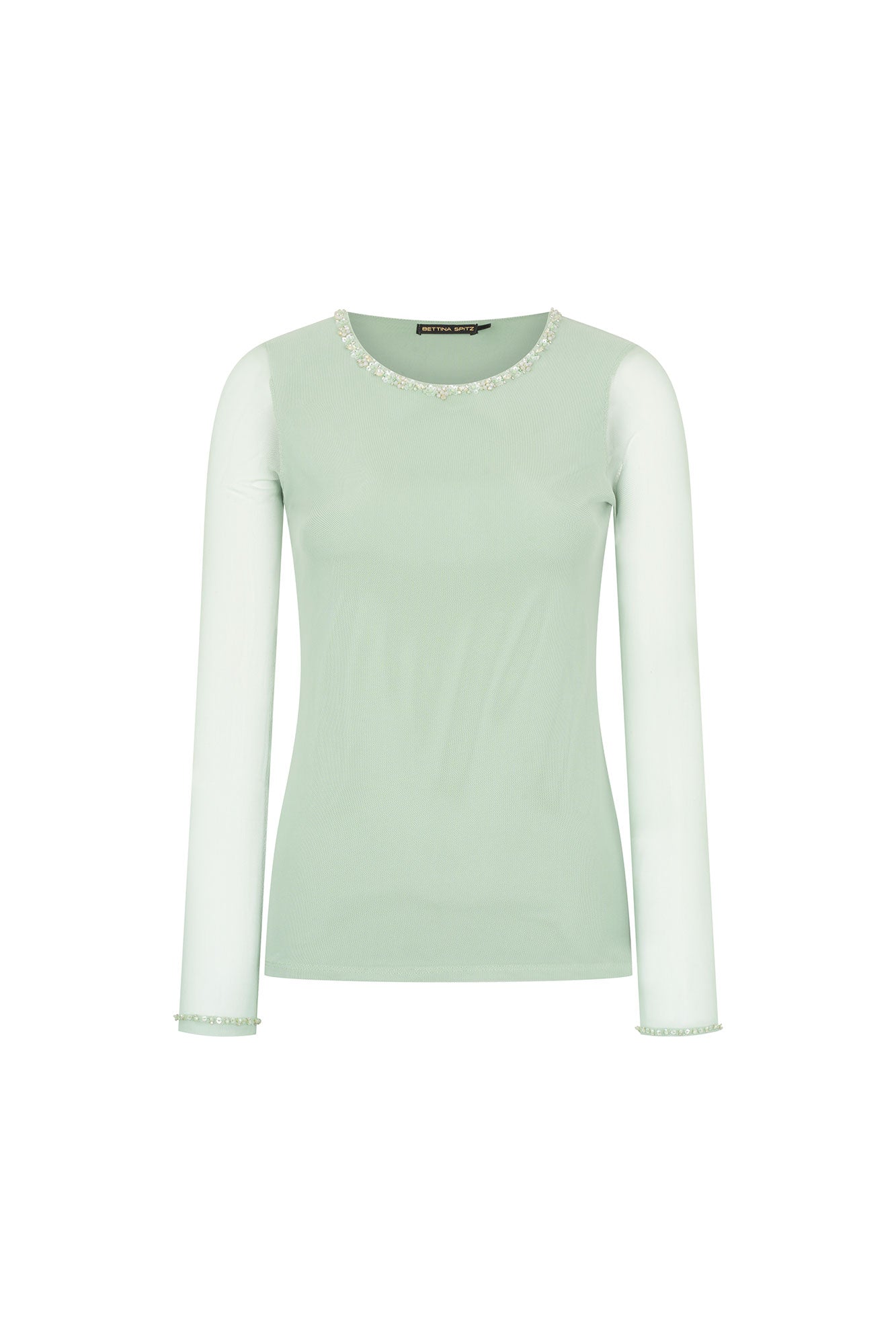 TOP MALLITA CUELLO BRILLOS MANZANA