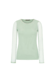 TOP MALLITA CUELLO BRILLOS MANZANA
