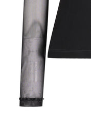 TOP MALLITA CUELLO BRILLOS NEGRO