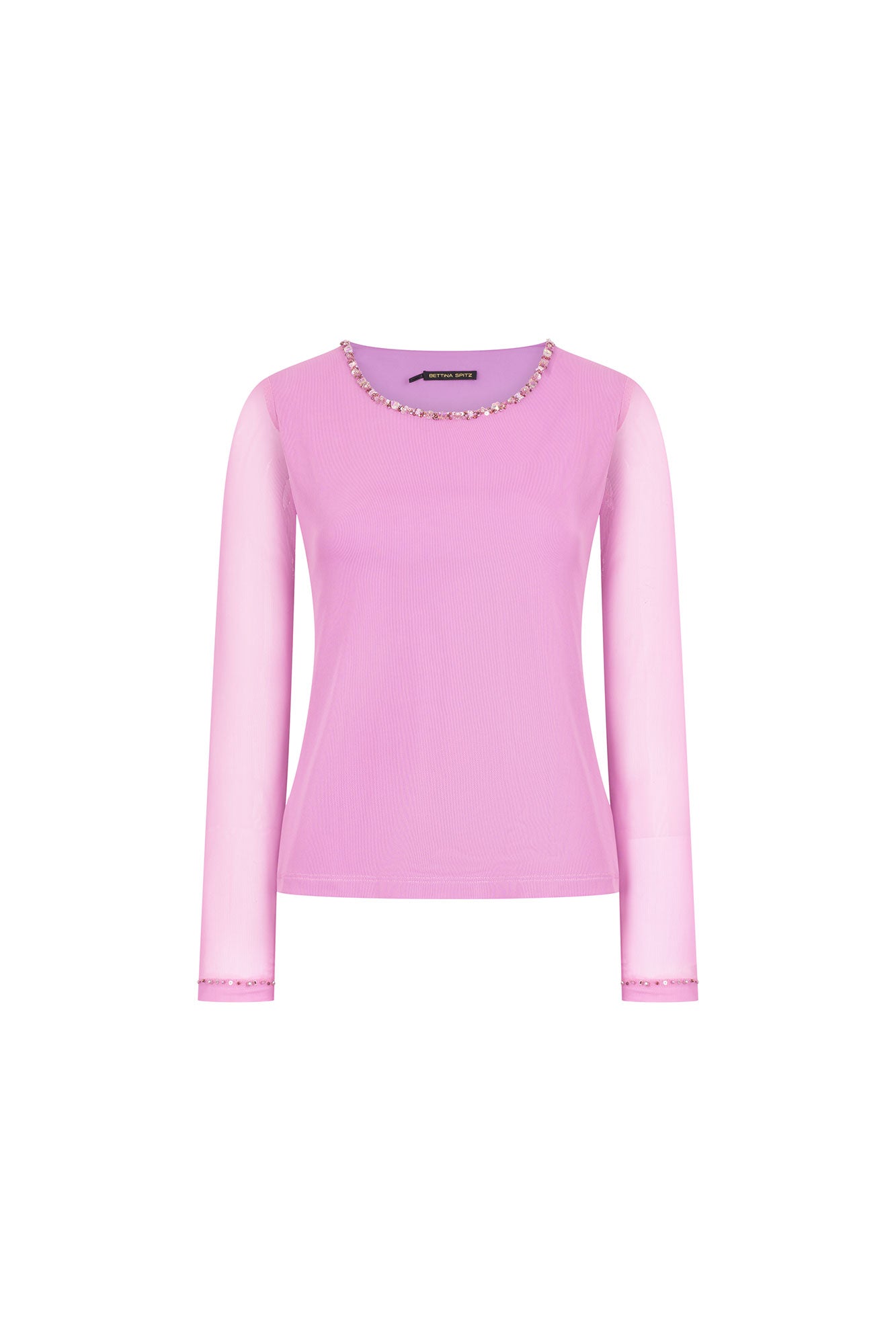 TOP MALLITA CUELLO BRILLOS ROSA