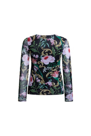 TOP MALLITA EST ROSAS NEGRO