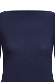 TOP OJAL MANGA 3/4 AZUL