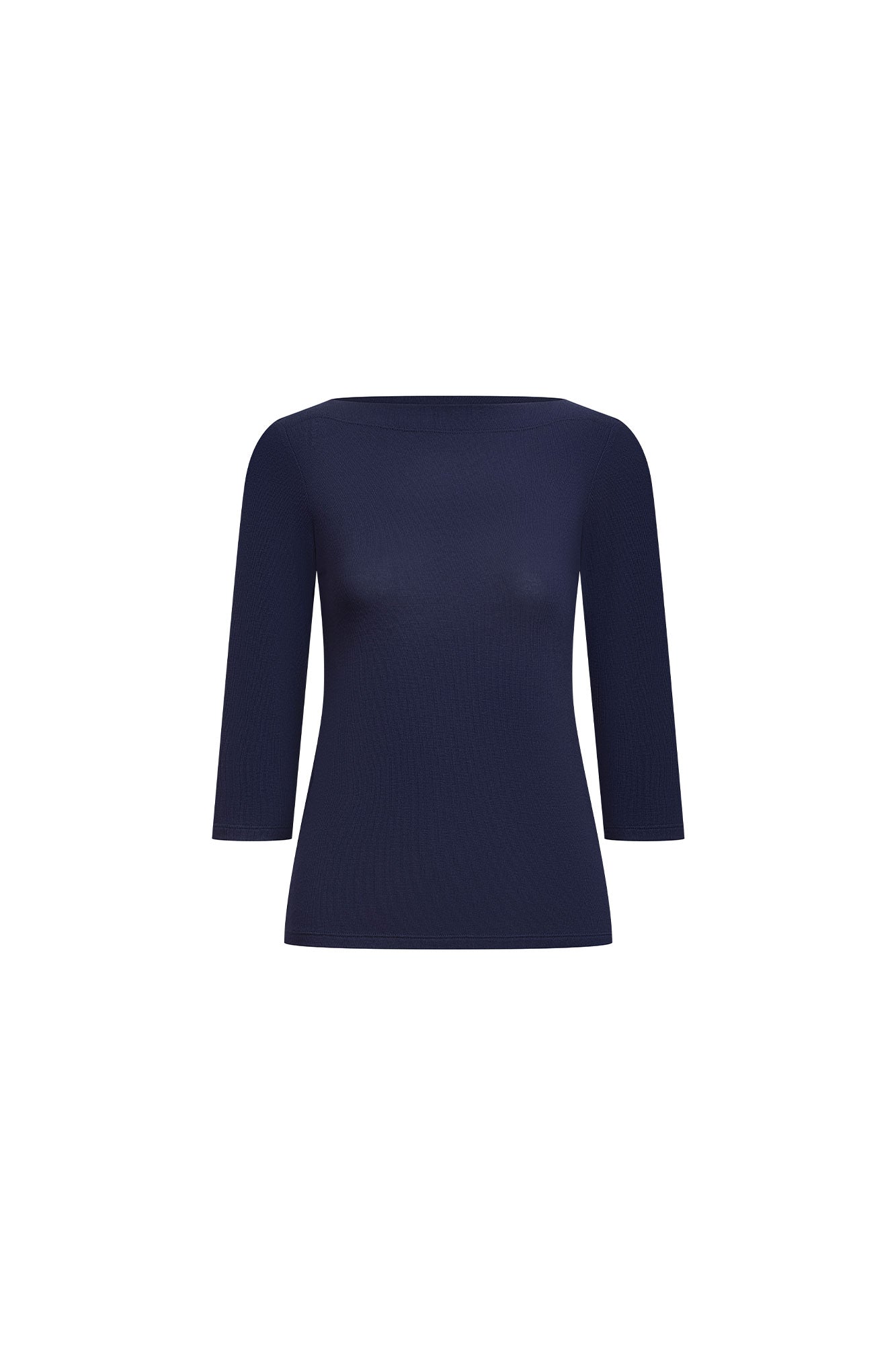 TOP OJAL MANGA 3/4 AZUL