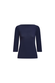 TOP OJAL MANGA 3/4 AZUL