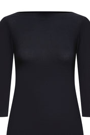 TOP OJAL MANGA 3/4 NEGRO