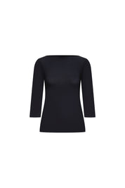 TOP OJAL MANGA 3/4 NEGRO