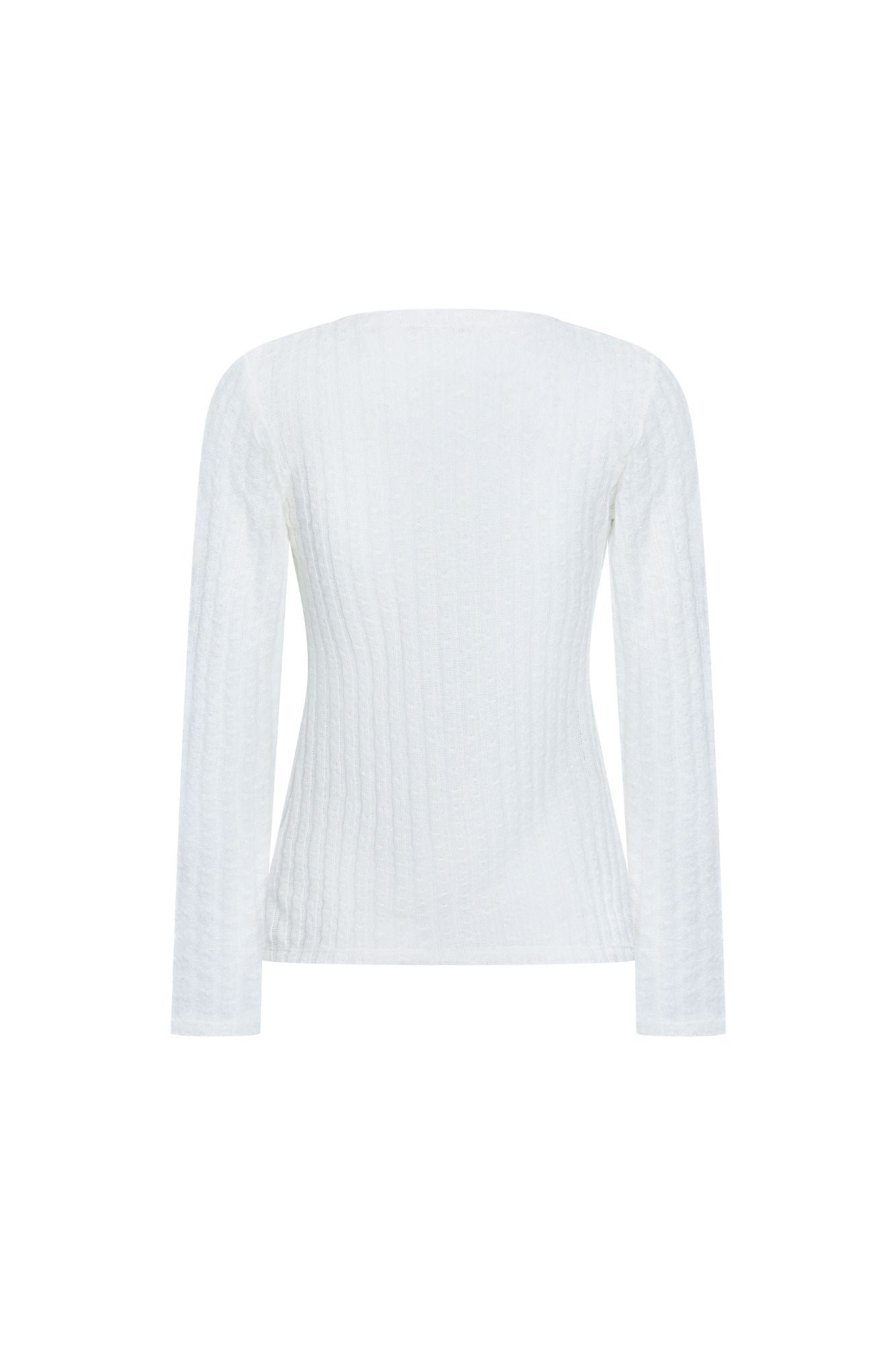 Top Ojal Manga Larga Trenza Ivory