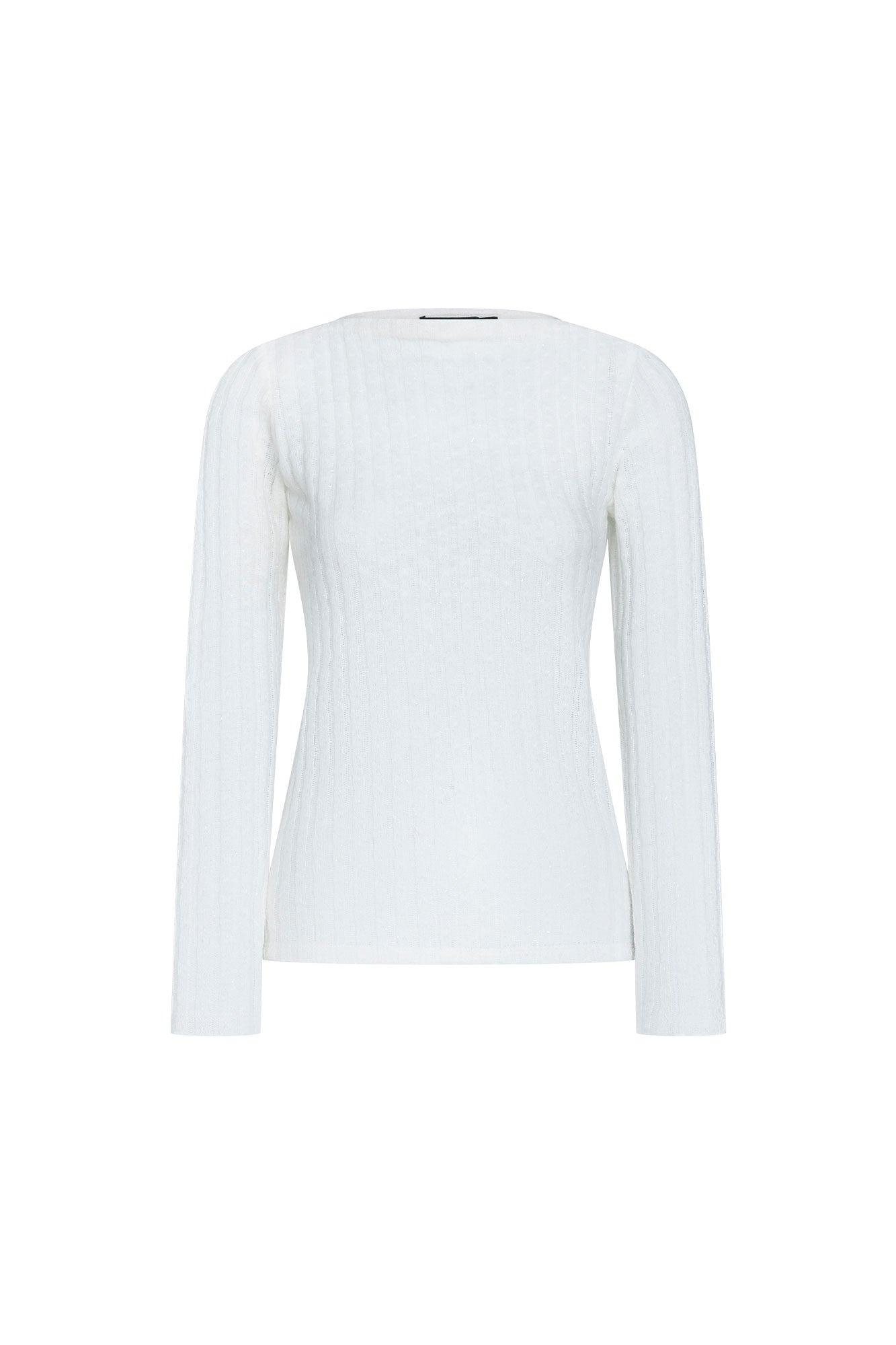 Top Ojal Manga Larga Trenza Ivory