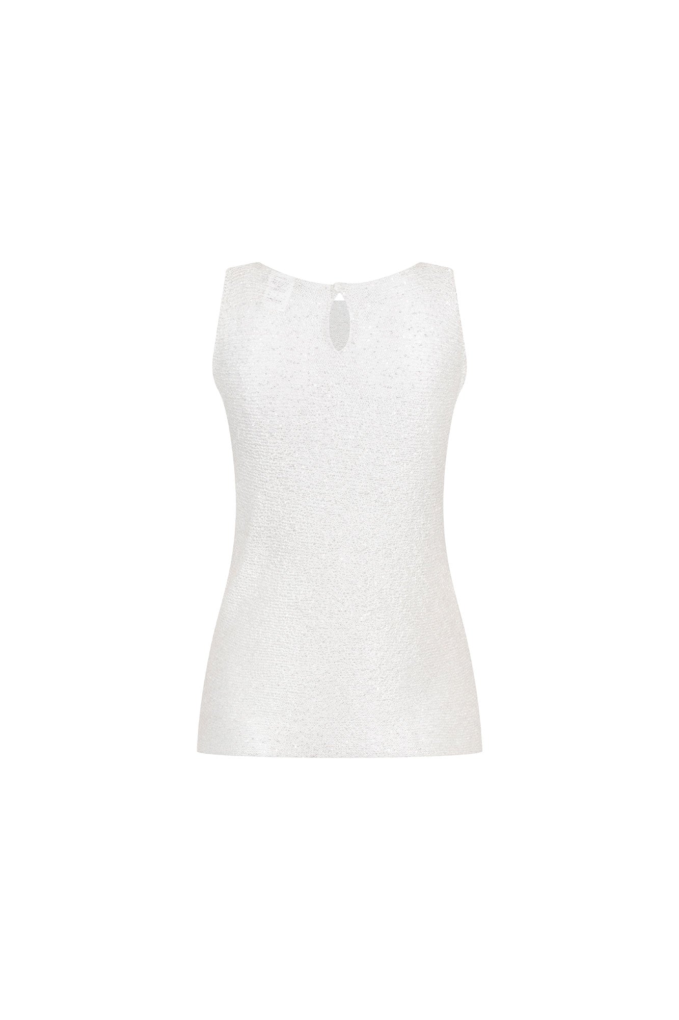 TOP PETITE LENTEJUELA BLANCO
