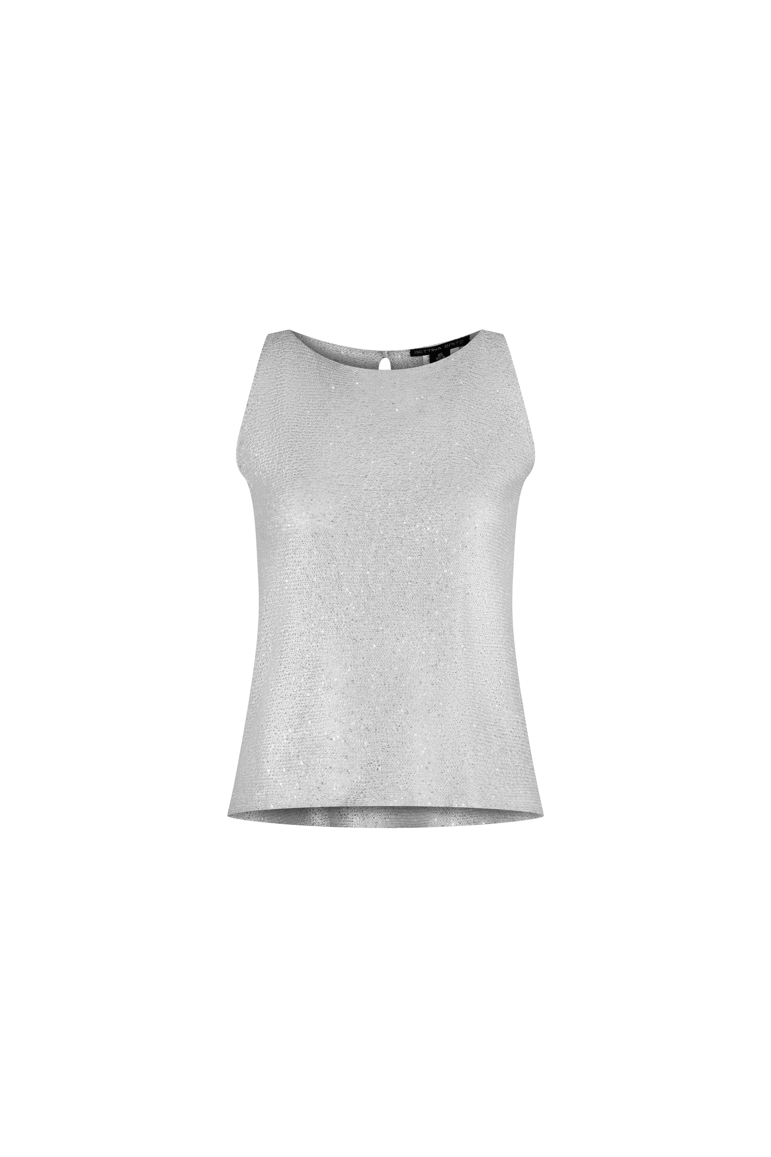 TOP PETITE LENTEJUELA GRIS