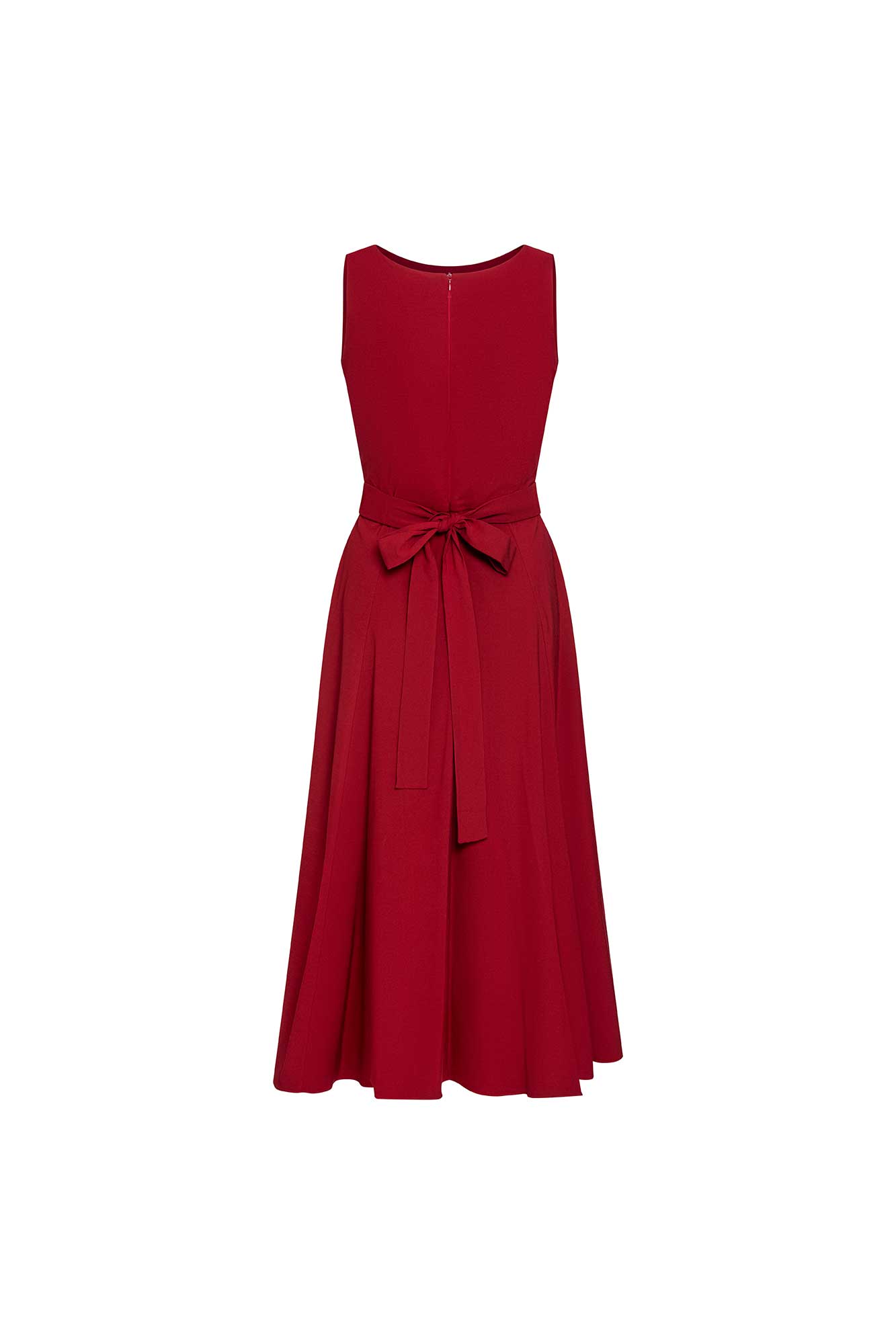 VESTIDO CINTA CINTURÓN VINO