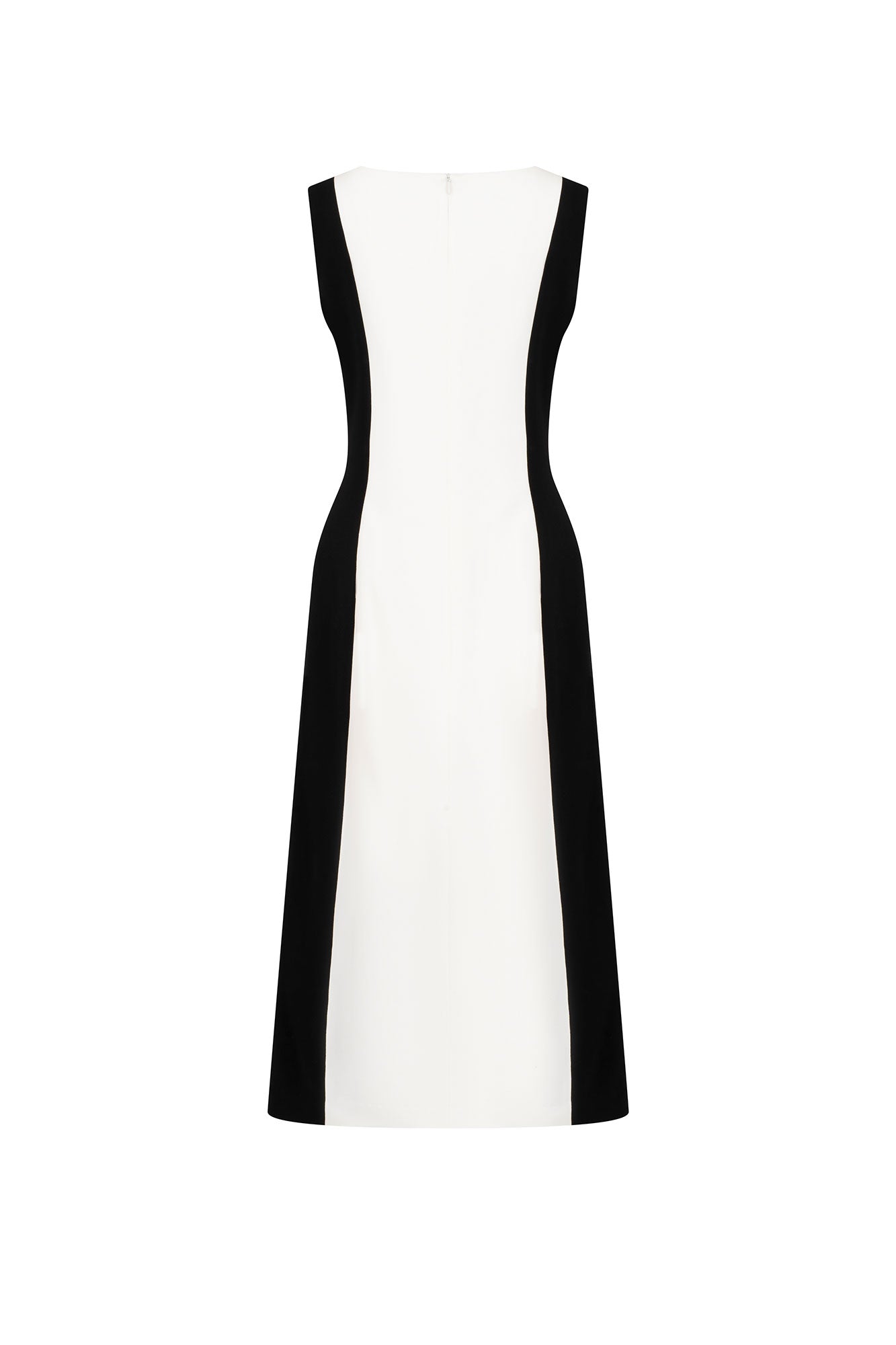 VESTIDO CORTE HOMBRO ABERTURA B/N
