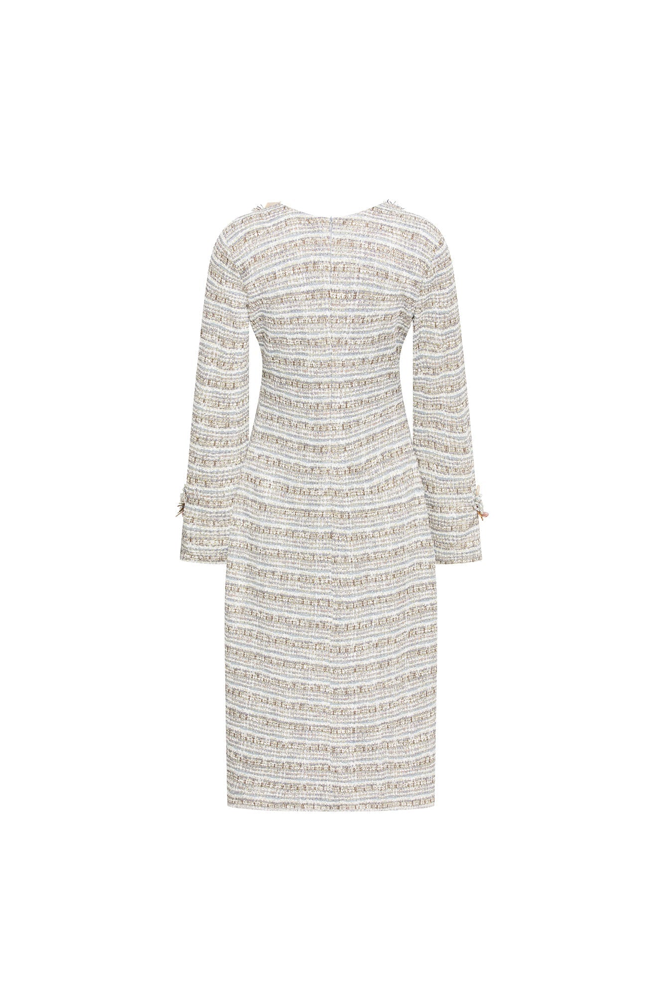 Vestido Michell Flor Ramita Tweed – vista trasera