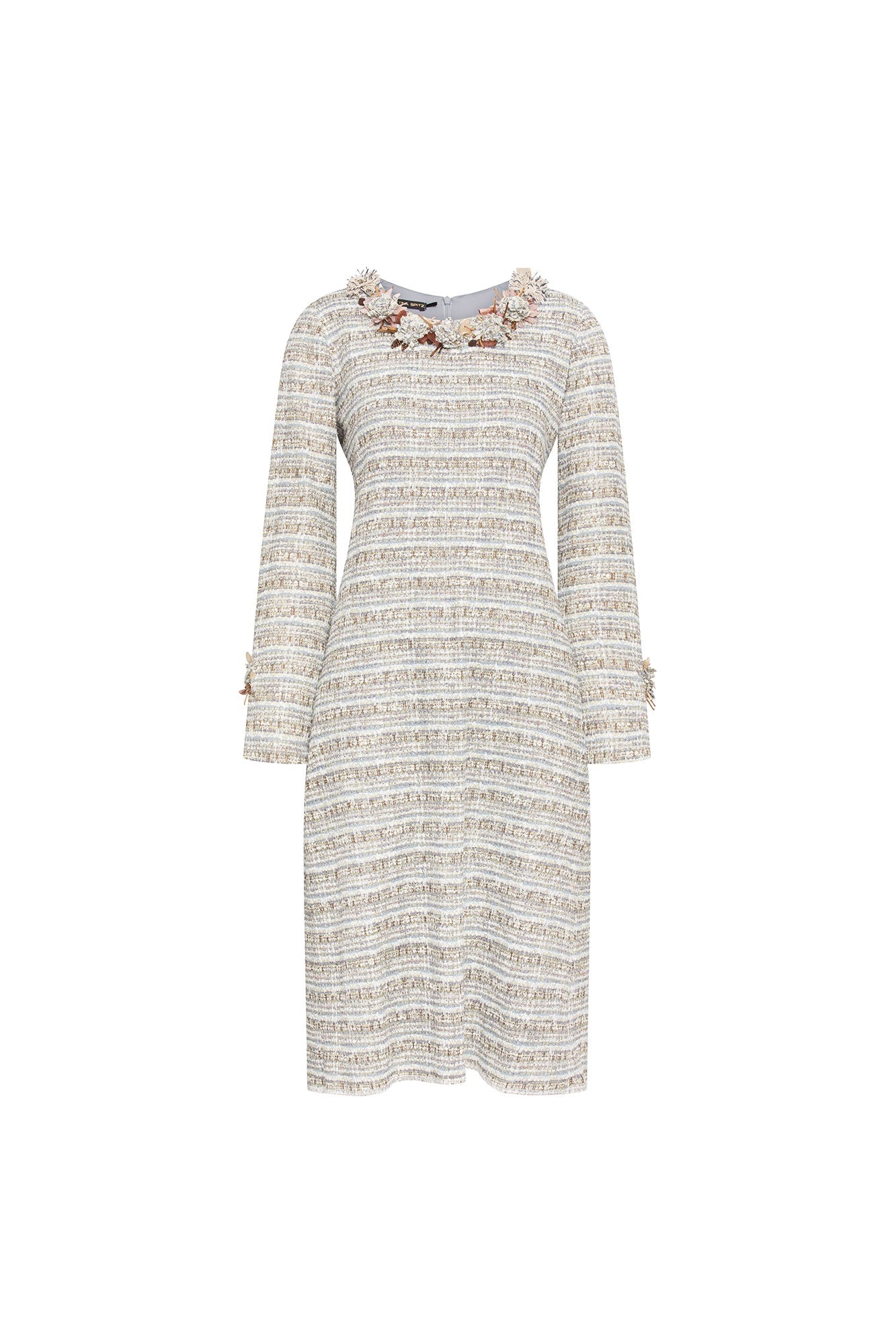 Vestido Michell Flor Ramita Tweed – vista frontal