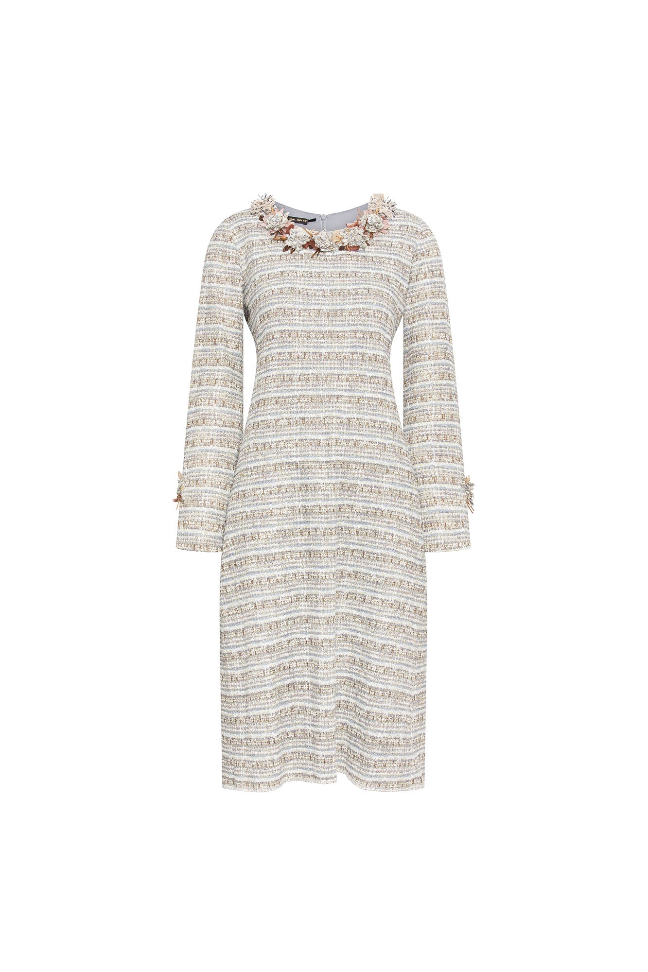 Vestido Michell Flor Ramita Tweed – vista frontal